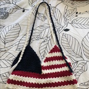 American Flag Crochet Crop Top